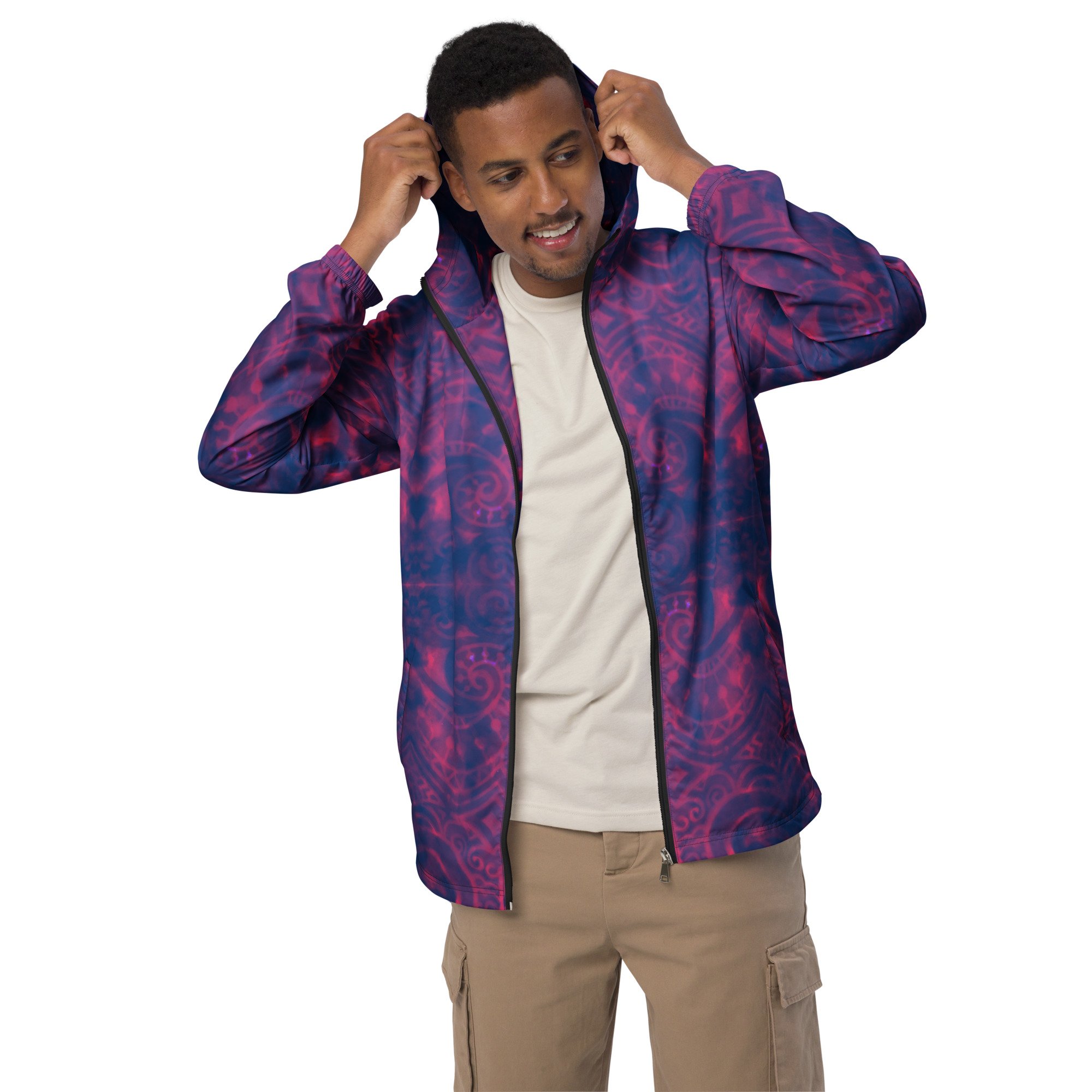 Windbreaker - Blue-Pink Tribal