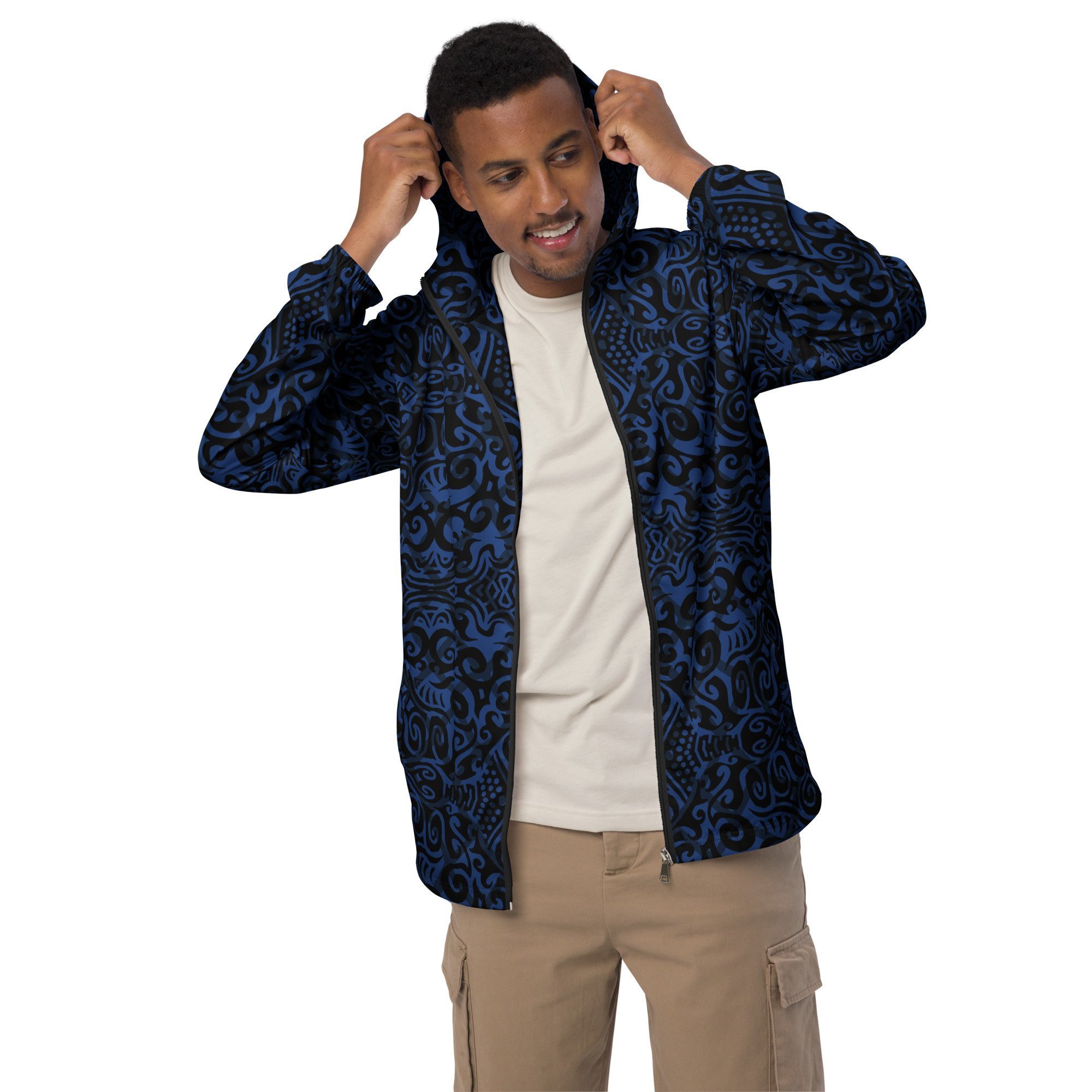 Windbreaker - Cobalt Tribal Diamonds