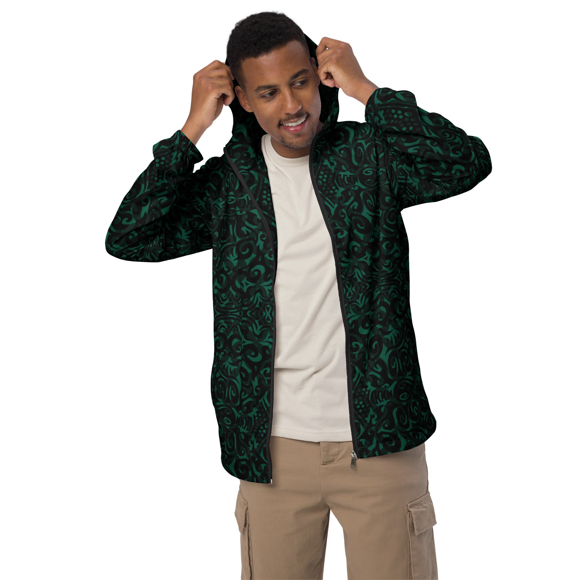 Windbreaker - Emerald Tribal Diamonds