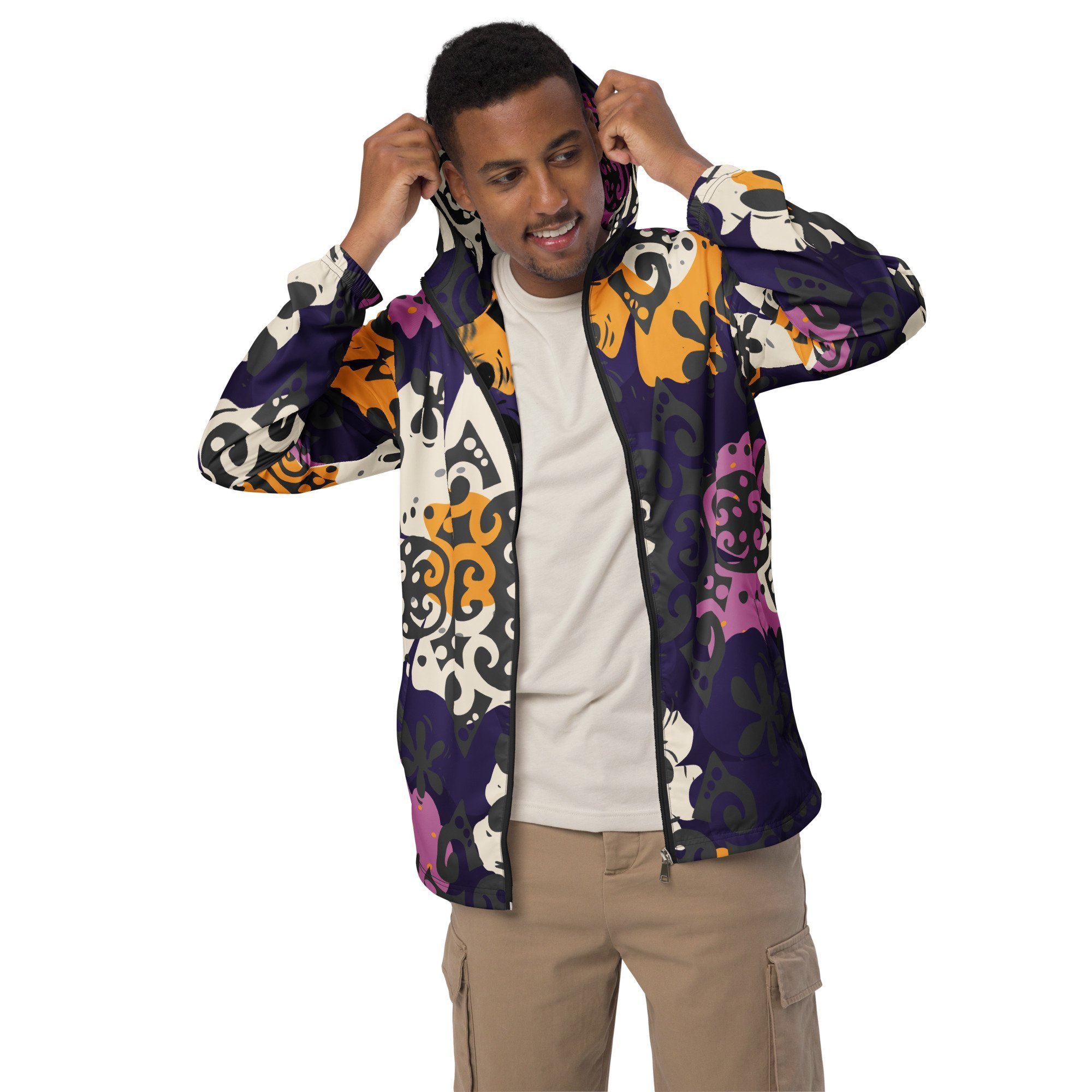 Windbreaker - Tiare Tribal - grey/gold