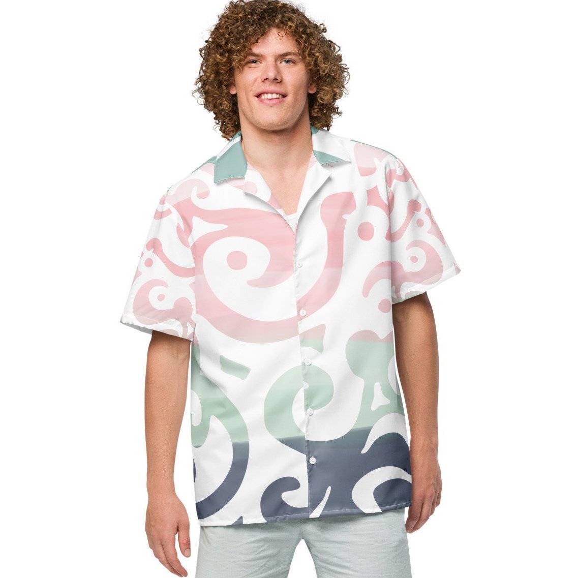 Button shirt - pink/blue