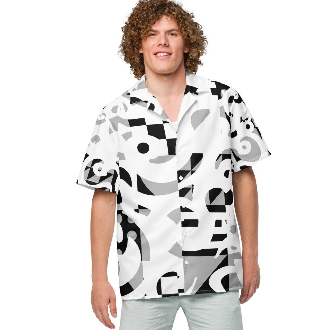 Button shirt - blk/gry