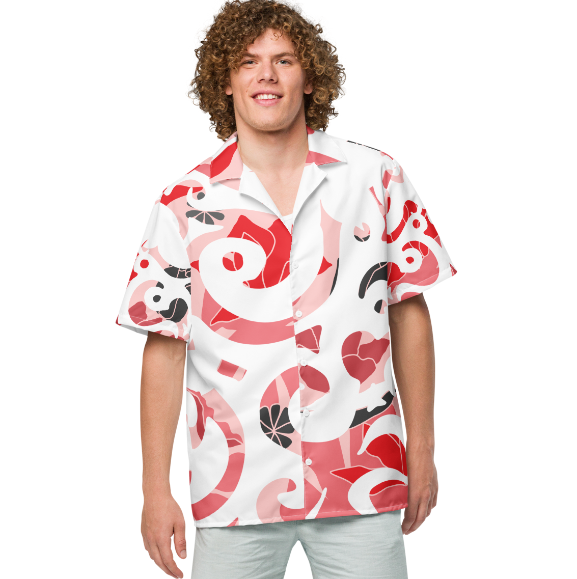 Button shirt - lava